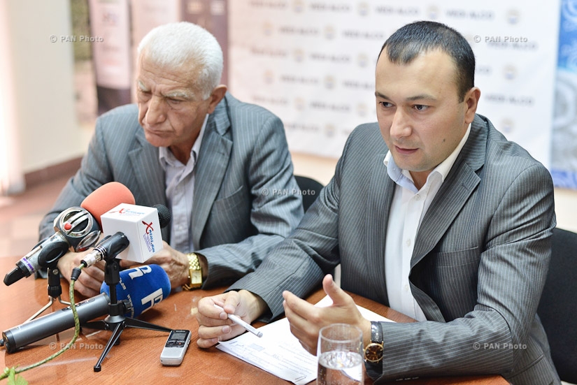 Press conference by RPA faction MP Lernik Aleksanyan and  secretary of Prosperous Armenia (PAP) parliamentary faction Vahe Enfiajyan