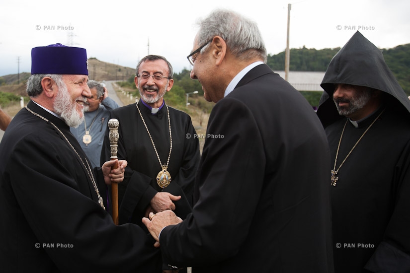 Artsakh President  Bako Sahakyan receives members of the Supreme Spiritual Council of the Armenian Apostolic Church