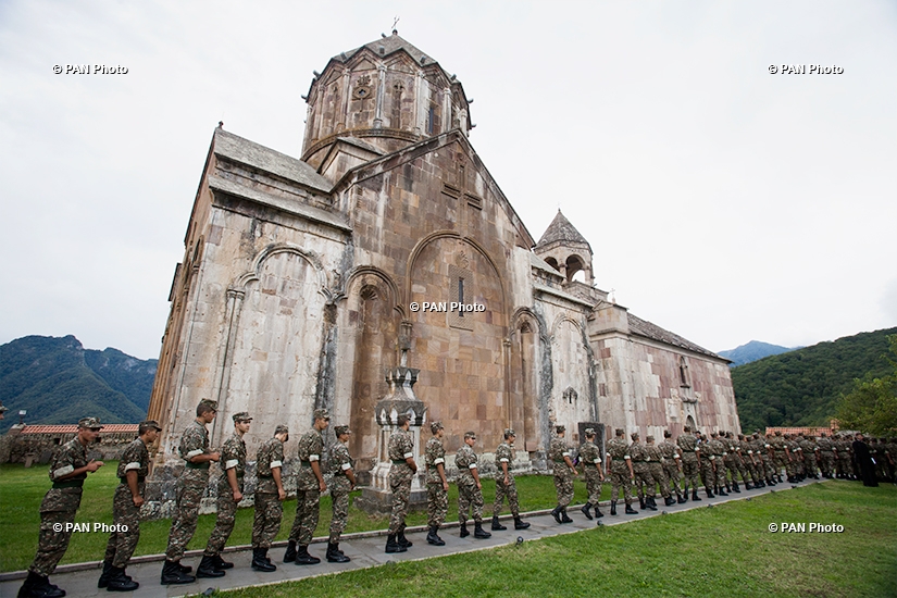 Hrashapar ceremony at Gandzasar monastery with participation of Catholicos of All Armenians Karekin II and members of Supreme Spiritual Council