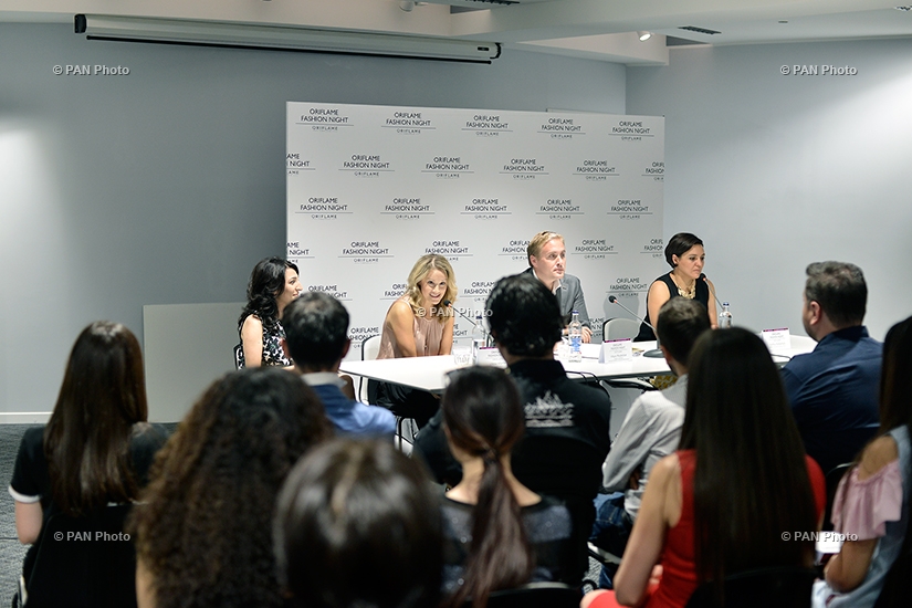 Перед Oriflame Fashion Night: Пресс-конференция Никласа Палмквисла, Линды Вольтер и Наиры Маргарян
