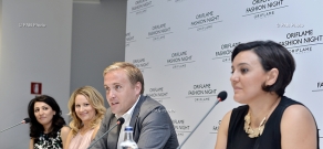 Перед Oriflame Fashion Night: Пресс-конференция Никласа Палмквисла, Линды Вольтер и Наиры Маргарян