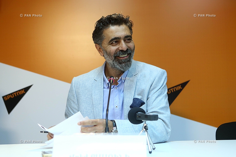 Founding Director of “ReAnimania” International Animation Film Festival Vrezh Kasuni holds press conference