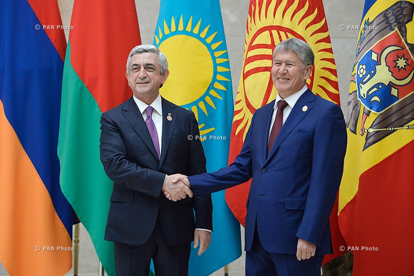 President Serzh Sargsyan participates at the meeting of the Council of the CIS Heads of State in Bishkek