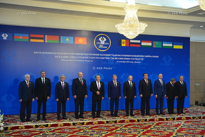 President Serzh Sargsyan participates at the meeting of the Council of the CIS Heads of State in Bishkek