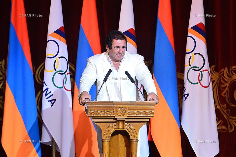 Церемония награждения олимпийских призеров Армении и их тренеров 