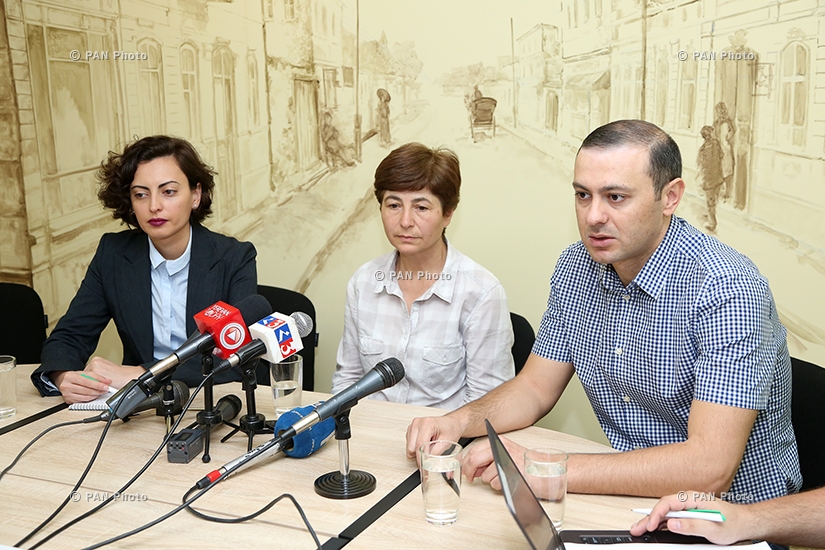 Пресс-конференция Соны Айвазян, Лены Назарян и Тиграна Егоряна