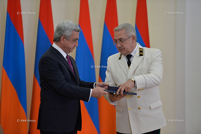 Церемония награждения по случаю 25-летия независимости Армении в резиденции президента РА 
