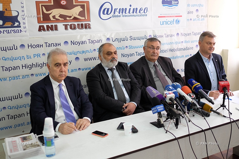 Press conference of Harut Sassounian, Shahan Kandaharian, Edik Minasyan and Ruben Safrastyan