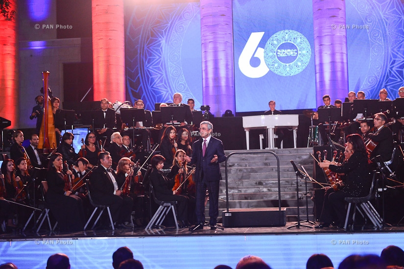 President Serzh Sargsyan visits the Armenia Public Television on the 60th anniversary of the Public Television