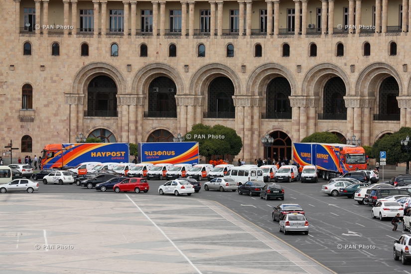 HayPost CJSC unveils new trucks for cargo and postal transportation service to Europe