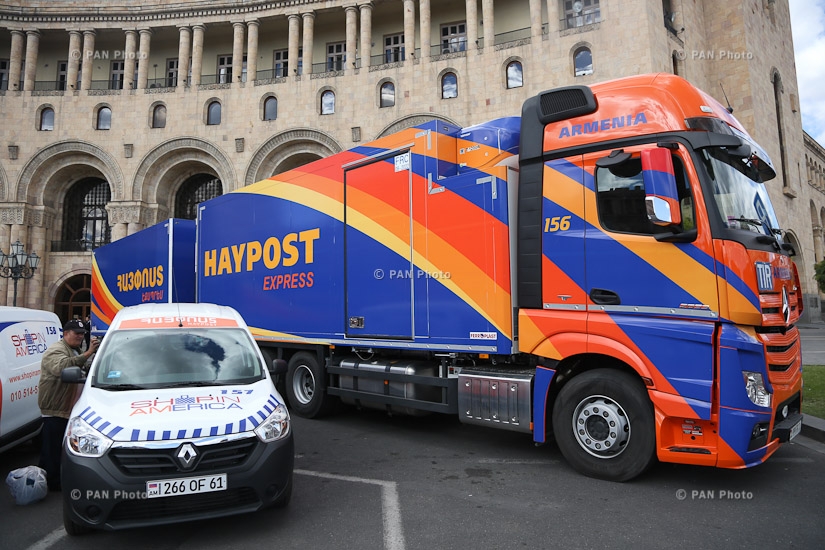 HayPost CJSC unveils new trucks for cargo and postal transportation service to Europe