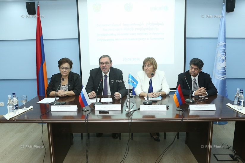 Церемония подписания  соглашения о сотрудничестве в рамках  программы по улучшению неонатальных услуг в Армении