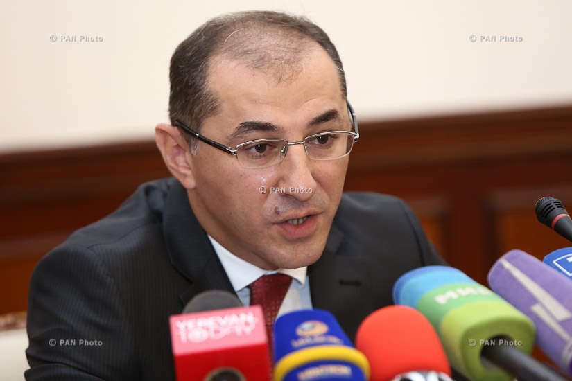Press conference by Armenian Minister of Finance Vardan Aramyan