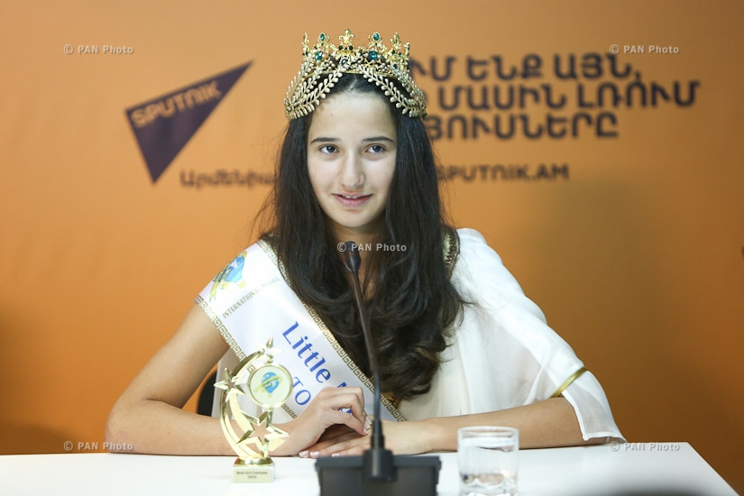 Press conference by winners of 'Little Miss and Mister World 2016' contest