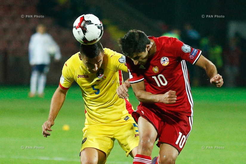  2018 World Cup qualifying match between Armenia and Romania 