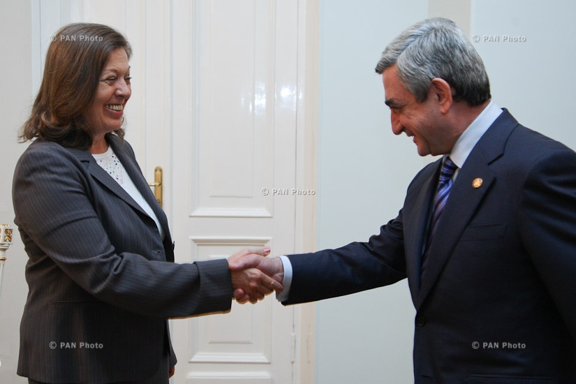  RA President Serzh Sargsyan met Brazilian Ambassador to RA Renate Stille
