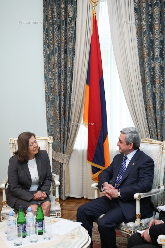  RA President Serzh Sargsyan met Brazilian Ambassador to RA Renate Stille