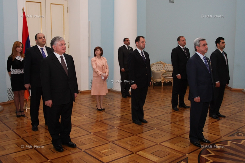Newly appointed Ambassador of Norway Knut Houg presented his credentials to Armenian President Serzh Sargsyan