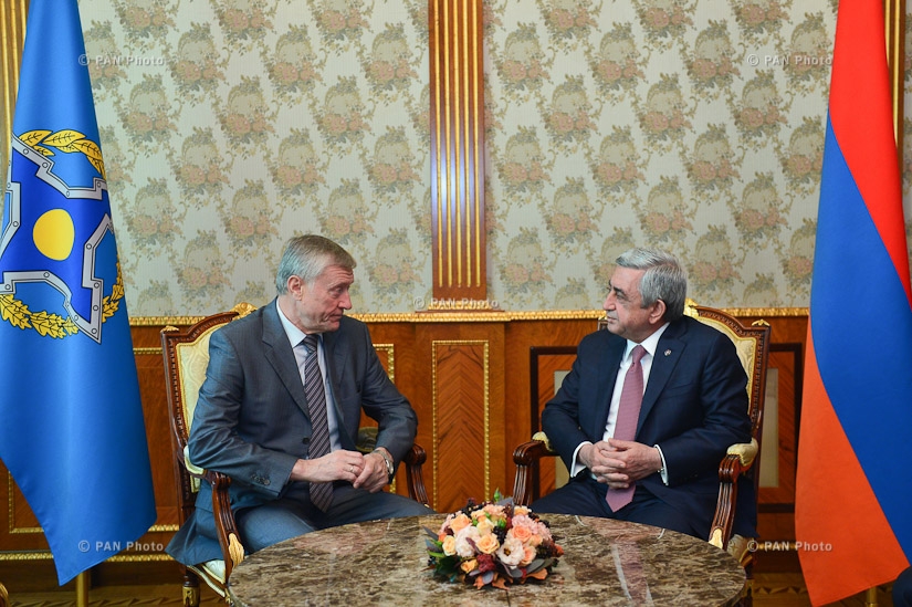Президент Армении Серж Саргсян принял генерального секретаря ОДКБ Николая Бордюжу