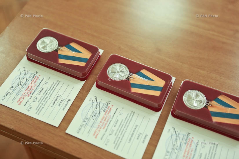  Церемония награждения медалями МЧС России «За отличие в ликвидации последствий чрезвычайной ситуации»