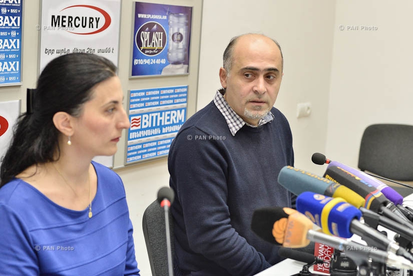 Press conference by the head of Personal Data Protection Agency of RA Justice Ministry Shushan Doydoyan and expert on information security Samvel Martirosyan