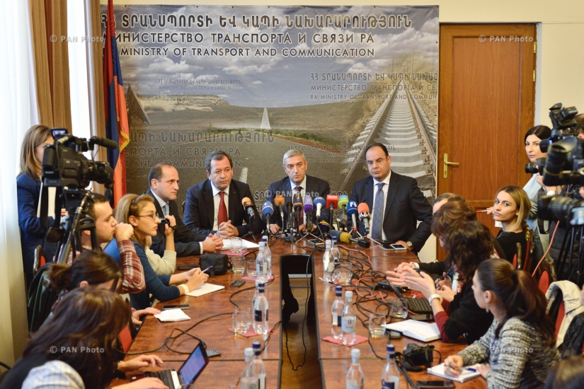 Пресс-конференция министра транспорта и связи Армении Ваана Мартиросяна 