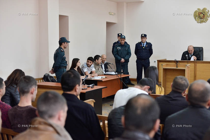 Court hearing of Areg Sadoyan and Rafael Karagyozyan arrested on charges of inciting riot within Sasna Tsrer case