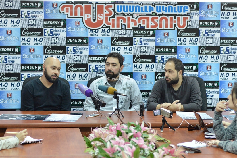 Press conference by The Beautified Project rock band