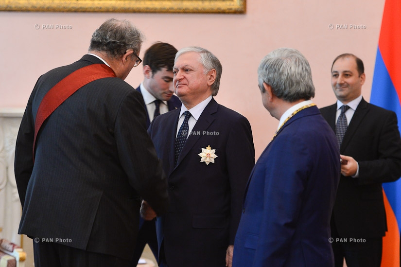 В резиденции Президента РА состоялась церемония награждения и встреча президента Сержа Саргсяна с Князем и Великим магистром Суверенного Военного Мальтийского Ордена Фра Метью Фестингом 