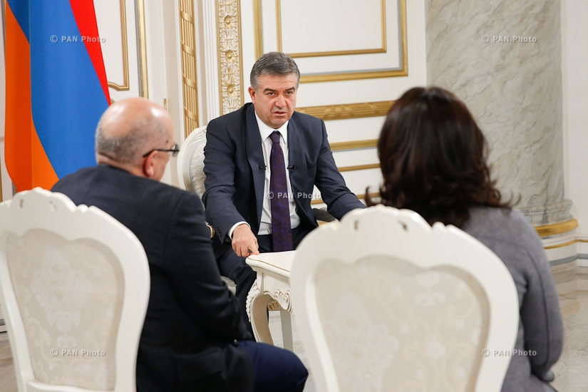 Prime Minister Karen Karapetyan’s Interview to TV Companies