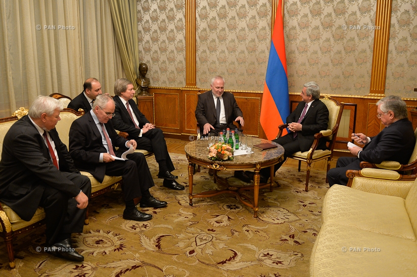 Armenian President Serzh Sargsyan meets with the Co-Chairs of the OSCE Minsk Group