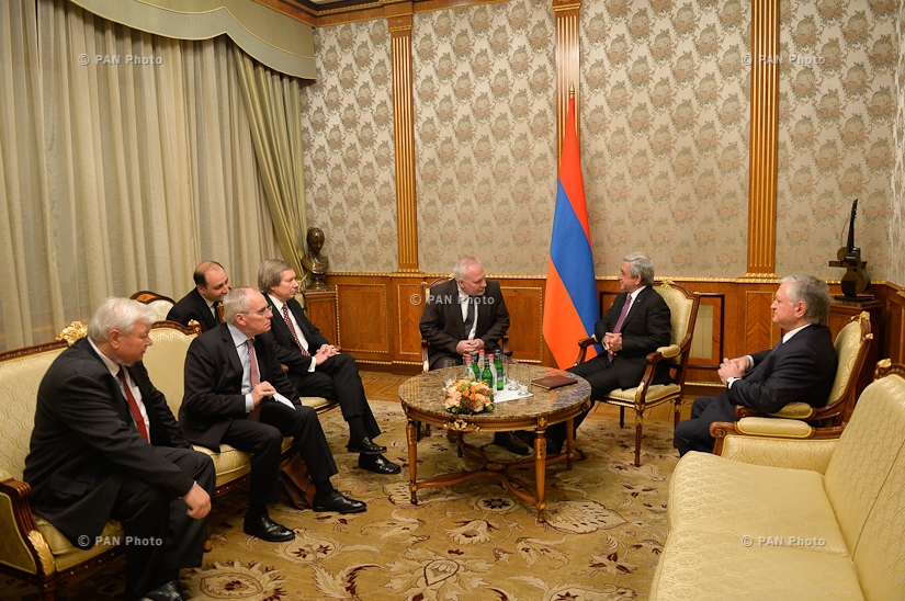 Armenian President Serzh Sargsyan meets with the Co-Chairs of the OSCE Minsk Group