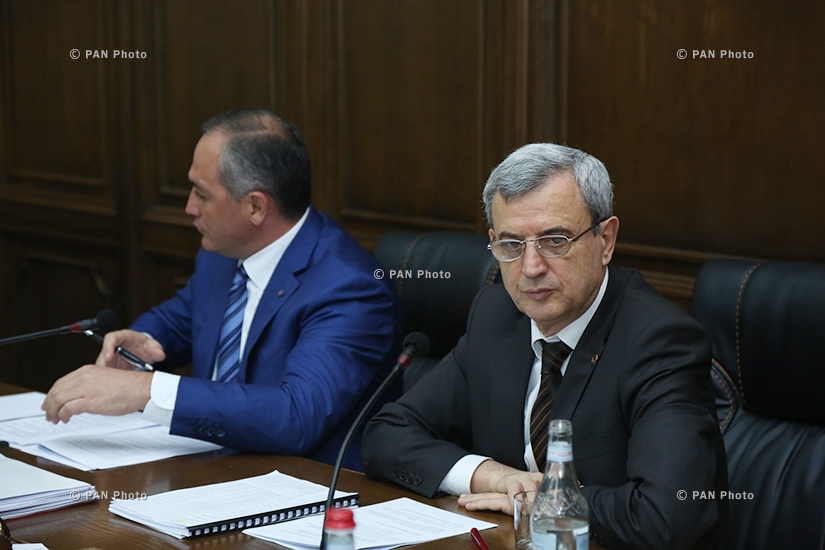 Joint session of standing committee on defense, national security and internal affairs and that of credit and budgetary affairs at Armenia's National Assembly