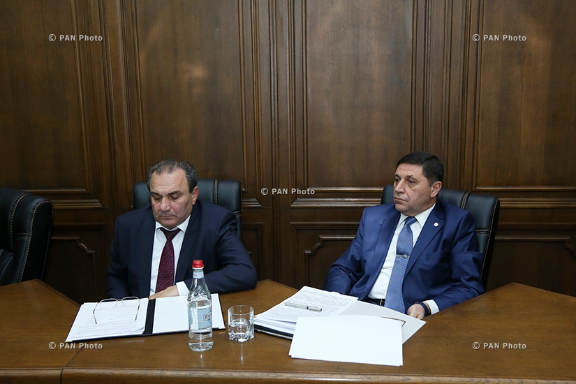 Joint session of standing committee on defense, national security and internal affairs and that of credit and budgetary affairs at Armenia's National Assembly