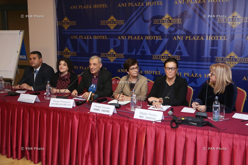 Press conference detailing visit of Eurimages foundation executives to Armenia