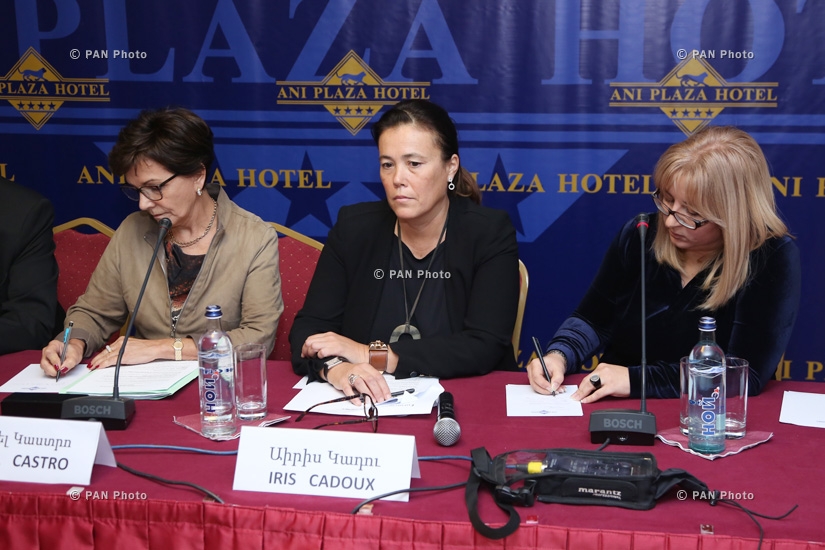 Press conference detailing visit of Eurimages foundation executives to Armenia