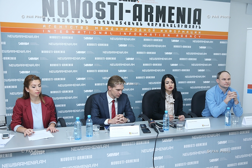 Press conference of Dmitry Beresnev, Artem Sinitsin and Liana Co