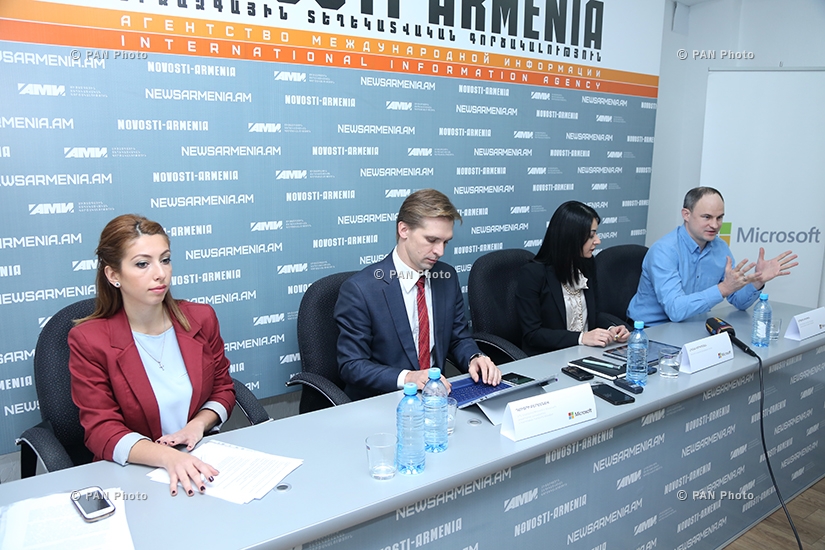 Press conference of Dmitry Beresnev, Artem Sinitsin and Liana Co